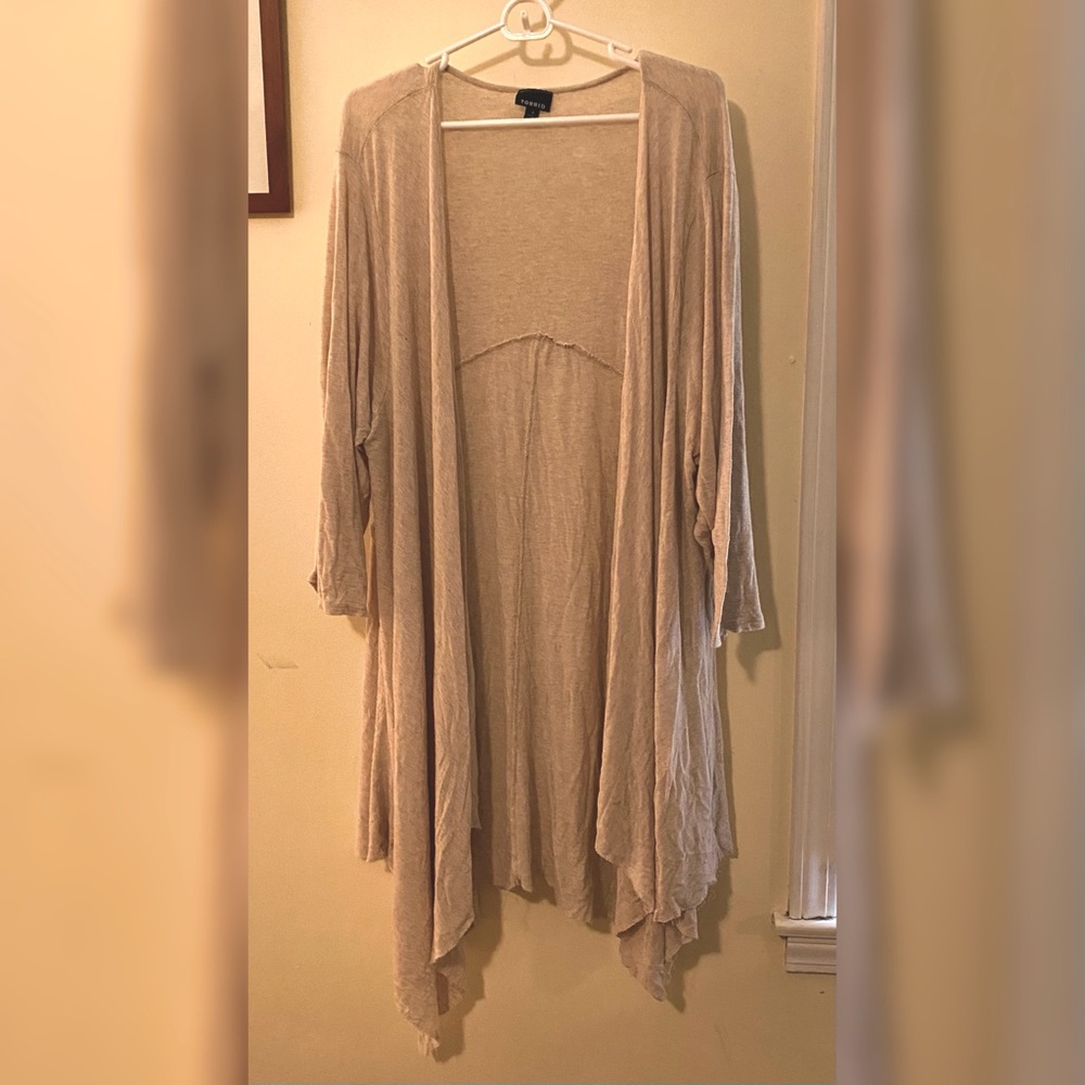 Torrid Lightweight Cream/Beige Cardigan